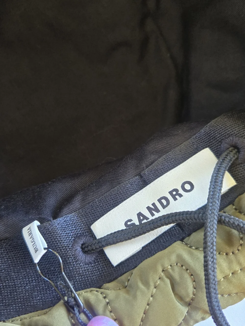 Sandro Daisy Quilted Floral Bucket Hat - Olive Green - Picture 5 of 7